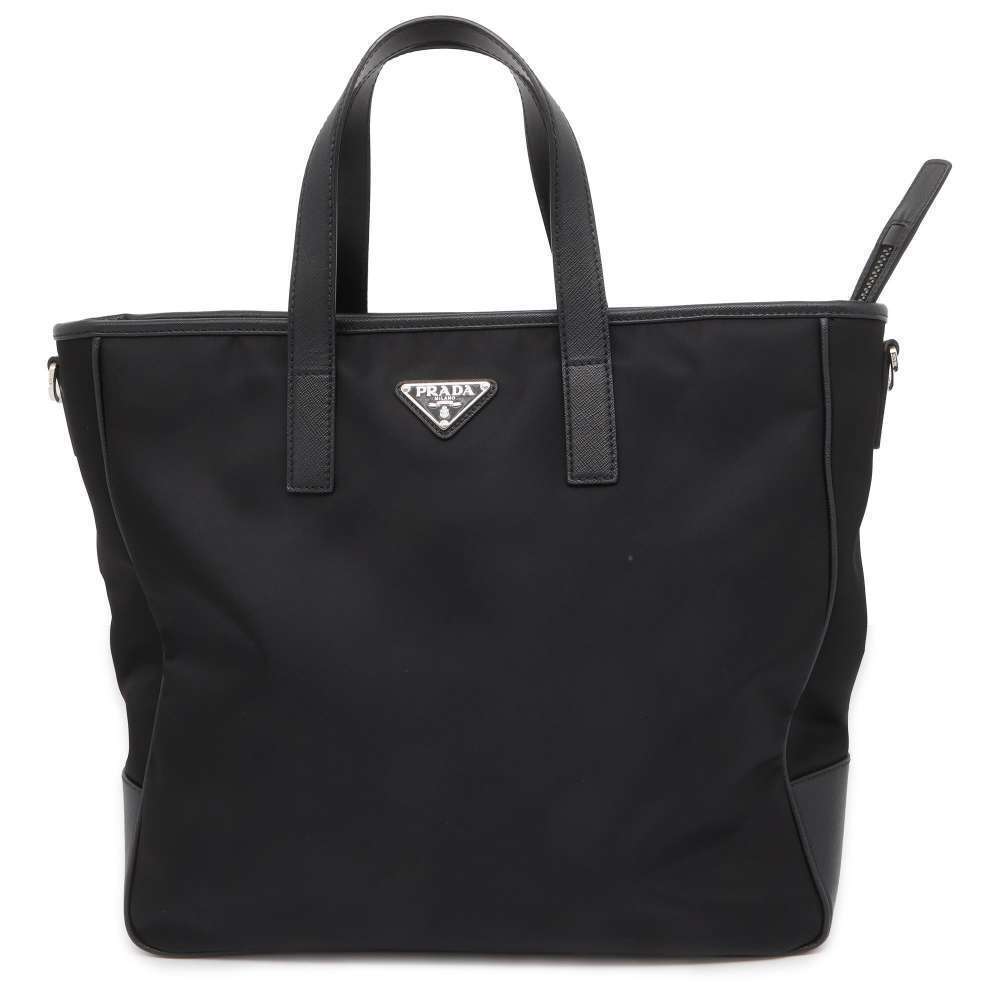 Prada Tote Bag Shoulder Business Black